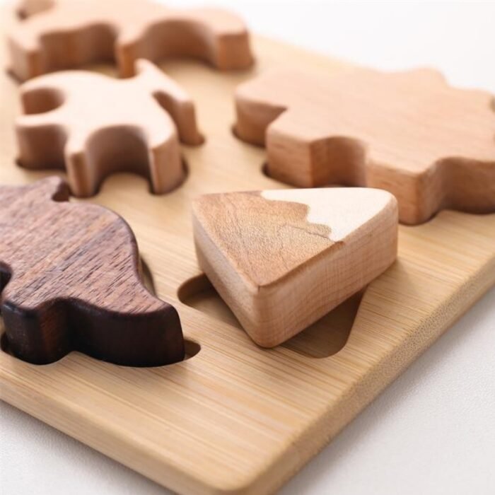 wooden dino puzzle