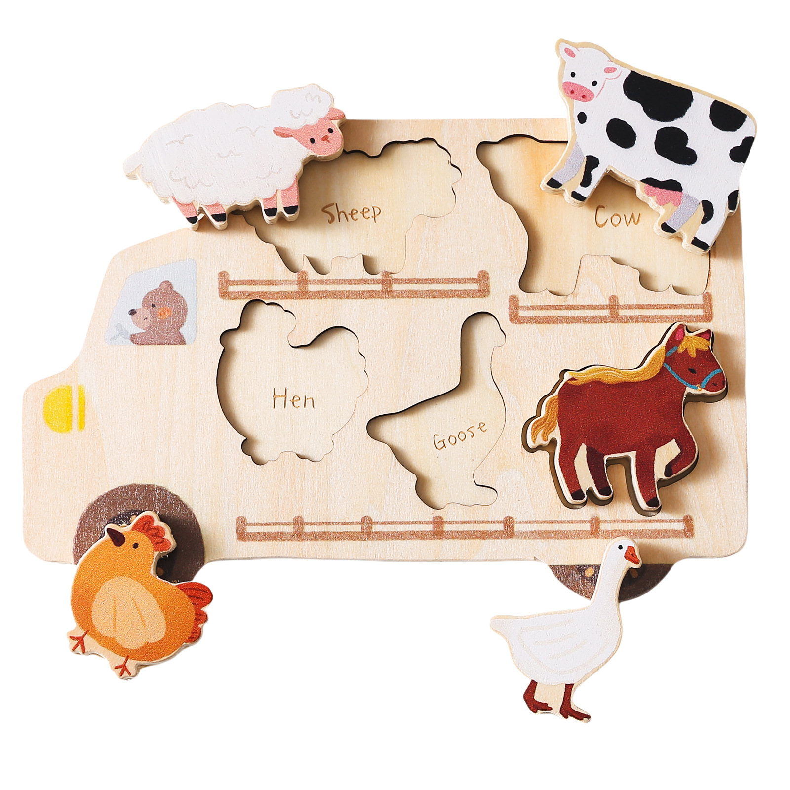 Farm Friends Wooden Puzzle