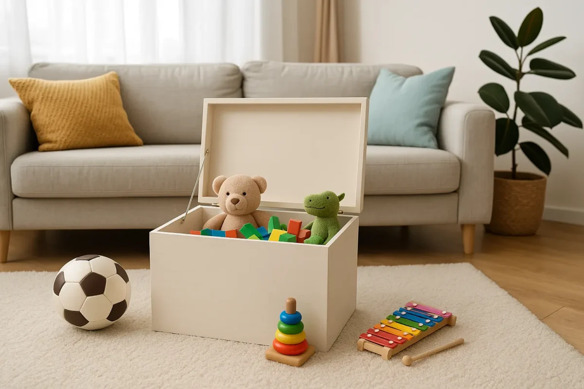 Living Room Toy Box Is a Must-Have for Families